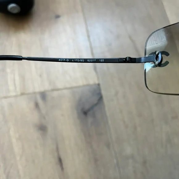?Auth Chanel 4017-D Rimless Swarovski double C Gradient Sunglasses BEAUTIFUL! main image 9